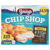 Youngs Chip Shop 4 Fish Fillets 400g  Adomoo